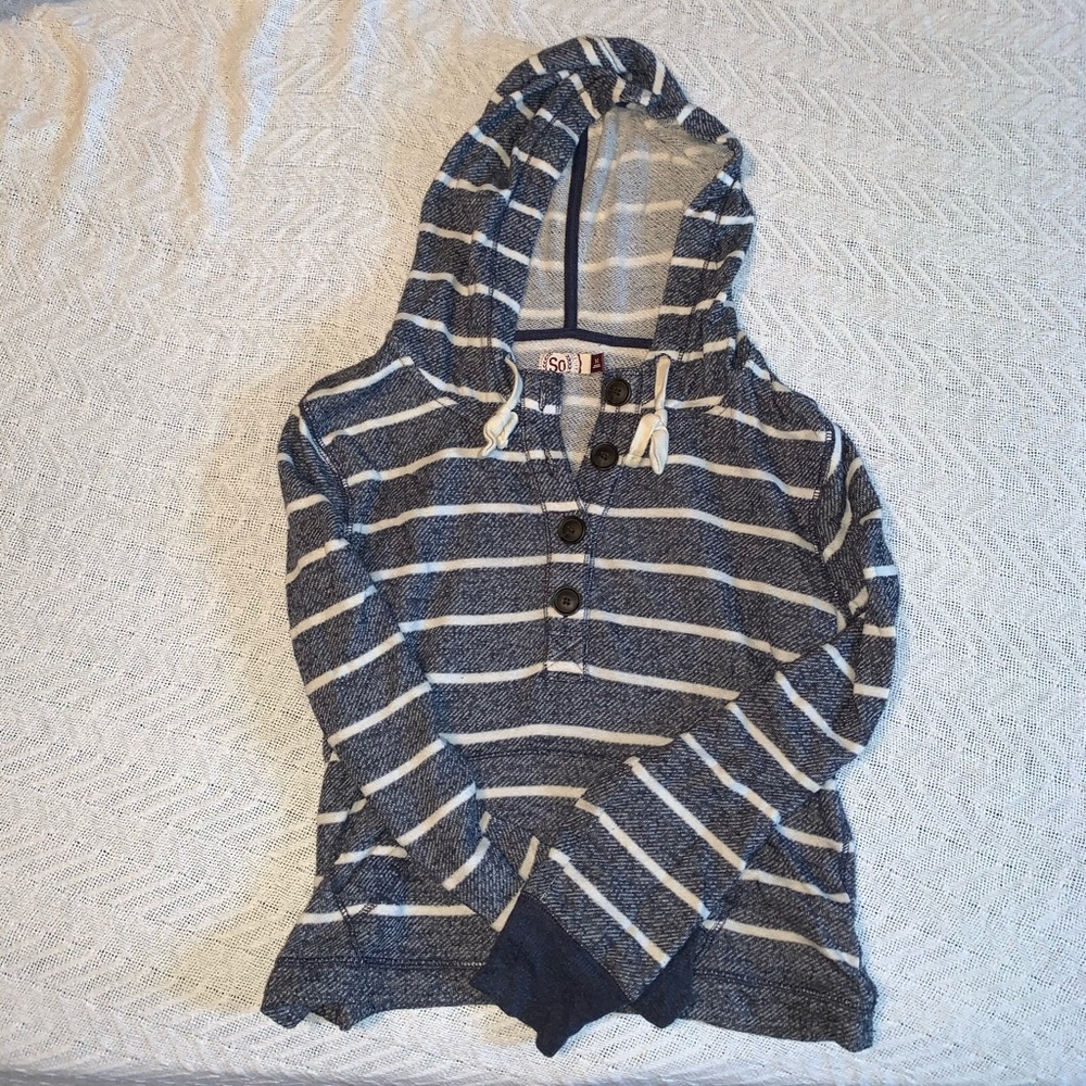 Striped cropped hoodie